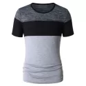 Color Block Space Dye T-shirt - Light Gray