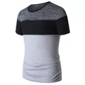 Color Block Space Dye T-shirt - Light Gray