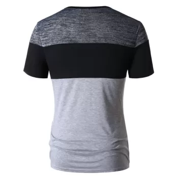 Color Block Space Dye T-shirt - Light Gray