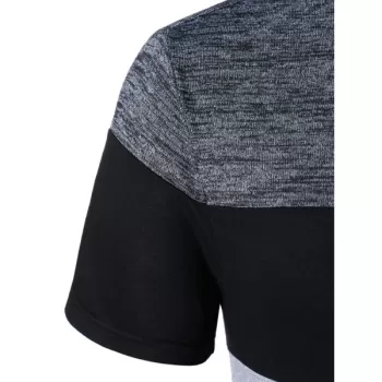 Color Block Space Dye T-shirt - Light Gray