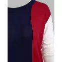 Color-blocking High Low Pullover Knitwear -