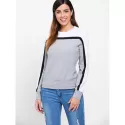 Contrast Color Sweatshirt - Gray
