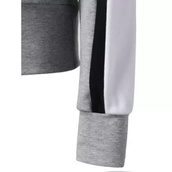 Contrast Color Sweatshirt - Gray