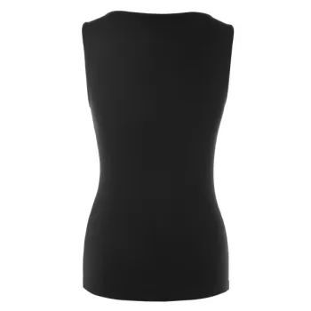 Cut Out Beaded Tank Top - Black
