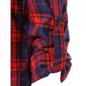 Cut Out Shoulder Long Sleeve Plaid Shirt -