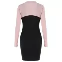 Cut Out Two Piece Knitted Dresses - Black