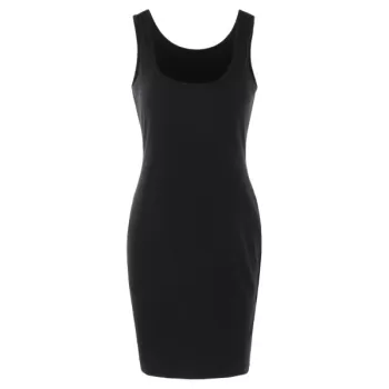 Cut Out Two Piece Knitted Dresses - Black