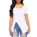 Cutout lit Front T-shirt - White