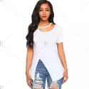 Cutout lit Front T-shirt - White