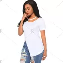 Cutout lit Front T-shirt - White