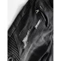 Dark Wash Ripped Decoration Jeans - Black