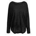 Dolman leeve Asymmetrical weater - Black