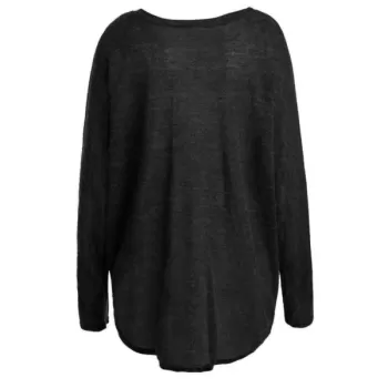 Dolman leeve Asymmetrical weater - Black