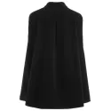 Double Breasted Cape Coat - Black