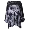 Drawstring Lace Insert Tie Dye T-shirt -