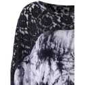 Drawstring Lace Insert Tie Dye T-shirt -
