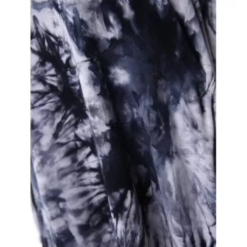 Drawstring Lace Insert Tie Dye T-shirt -