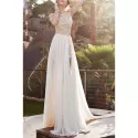 Elegant Halter Neck leeveless Backless High lit Women's Maxi Dress - White