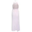 Elegant Halter Neck leeveless Backless High lit Women's Maxi Dress - White