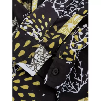 Elk Print Christmas Long Sleeve Shirt - Black