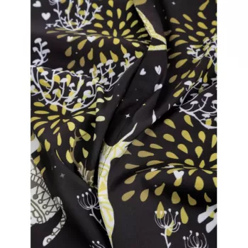 Elk Print Christmas Long Sleeve Shirt - Black