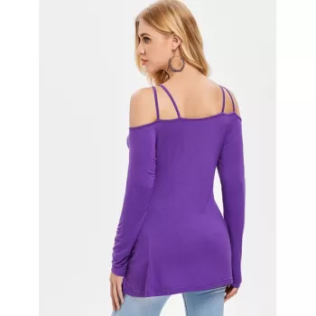 Empire Waist trappy Cut T-shirt - Purple Iris