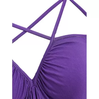 Empire Waist trappy Cut T-shirt - Purple Iris