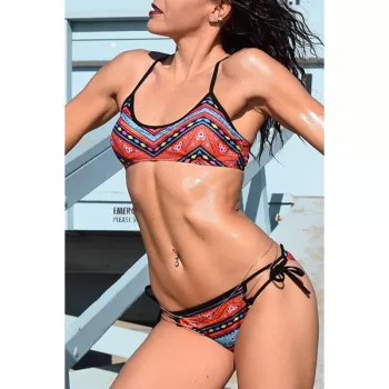 Ethnic Printed trappy Bohemian Bikini et -