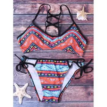 Ethnic Printed trappy Bohemian Bikini et -
