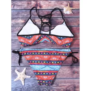 Ethnic Printed trappy Bohemian Bikini et -