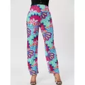 Fashionable Elastic Waist Loose-Fitting Printed Women's Exumas Pants -