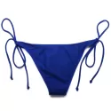 Fashionable Halter Pure Color Lace-Up Women's Bikini et - apphire Blue