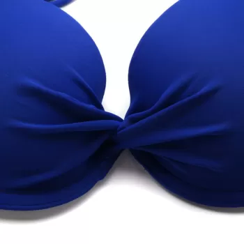 Fashionable Halter Pure Color Lace-Up Women's Bikini et - apphire Blue