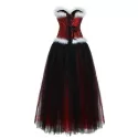 Faux Fur Jacquard Corset and esh Skirt -