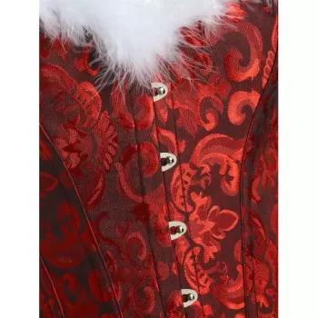 Faux Fur Jacquard Corset and esh Skirt -