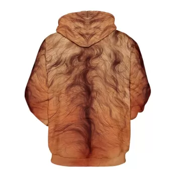 Faux Tie Candy Printed Christmas Hoodie -