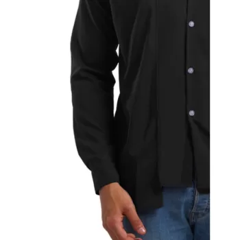 Faux Twinset Long Sleeve Shirt - Black
