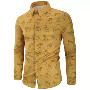 Finger Heart Print Valentine's Day Shirt -