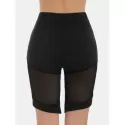 Fishnet Panel High Waisted Cycling eggings - Black