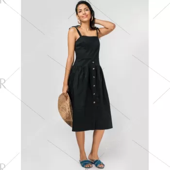Fit and Flare idi Dress - Black