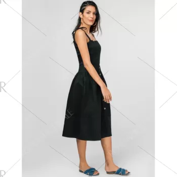 Fit and Flare idi Dress - Black