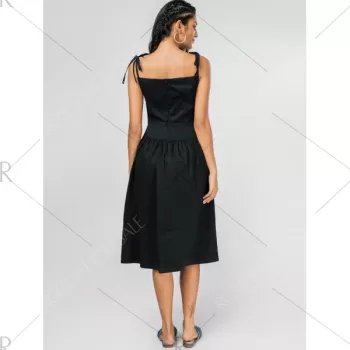 Fit and Flare idi Dress - Black