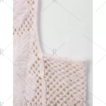 Floral Embroidery Cover Up Top - Apricot One