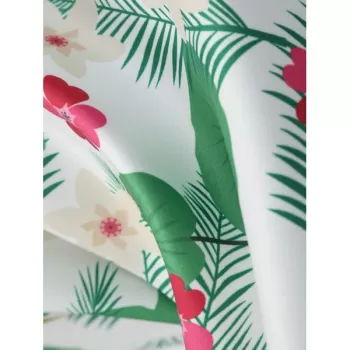 Floral Leaf Print A Line Vintage Dress -