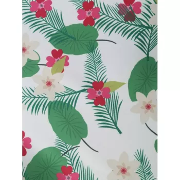 Floral Leaf Print A Line Vintage Dress -