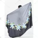 Floral Long Beach Throw - Black