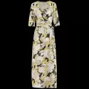 Floral Patterned Long wing Wrap Beach Boho Dress - Yellow
