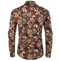 Floral Print Casual Shirt - Navy Blue