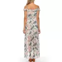 Flower Open houlder Cami Maxi Dress -