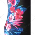 Flower Print One-piece Swimwear - Black